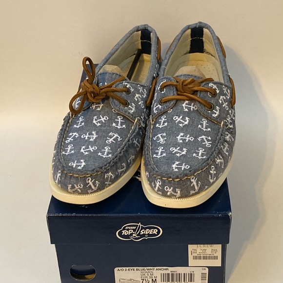 NEW Sperry anchor top siders / boat shoes - 7.5 - Picture 2 of 8